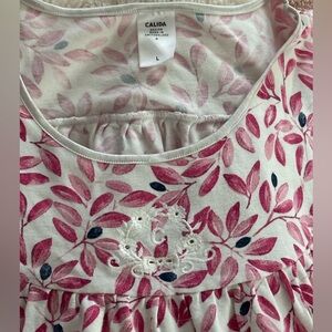 CALIDA all cotton nightgown, short  sleeve ,L